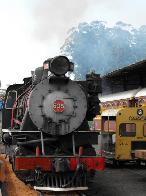 Touristic steam locomotive in Campinas